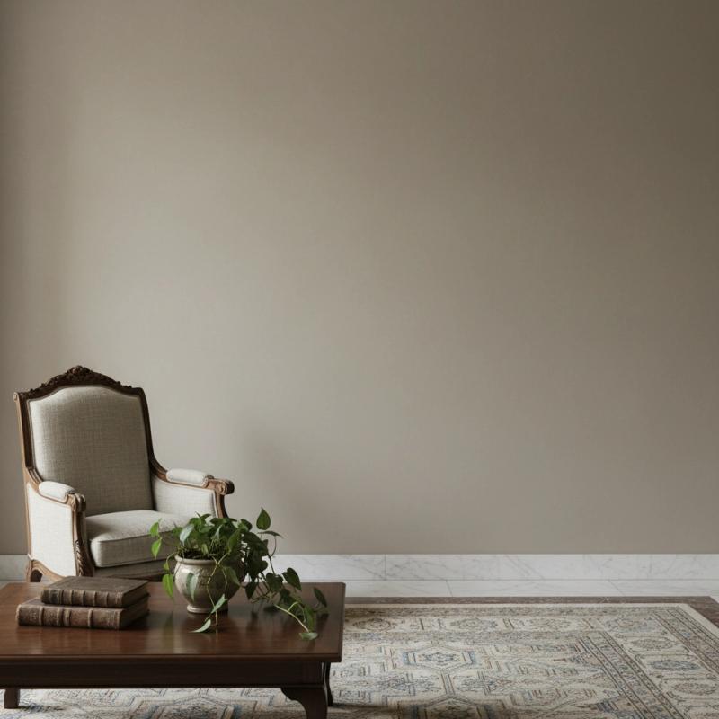 Grand living room with an antique armchair and coffee table
