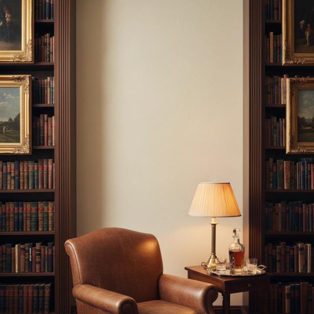 Wall art mockups with a bookcase
