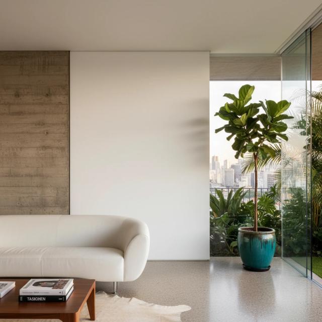Wall art mockups with a sofa