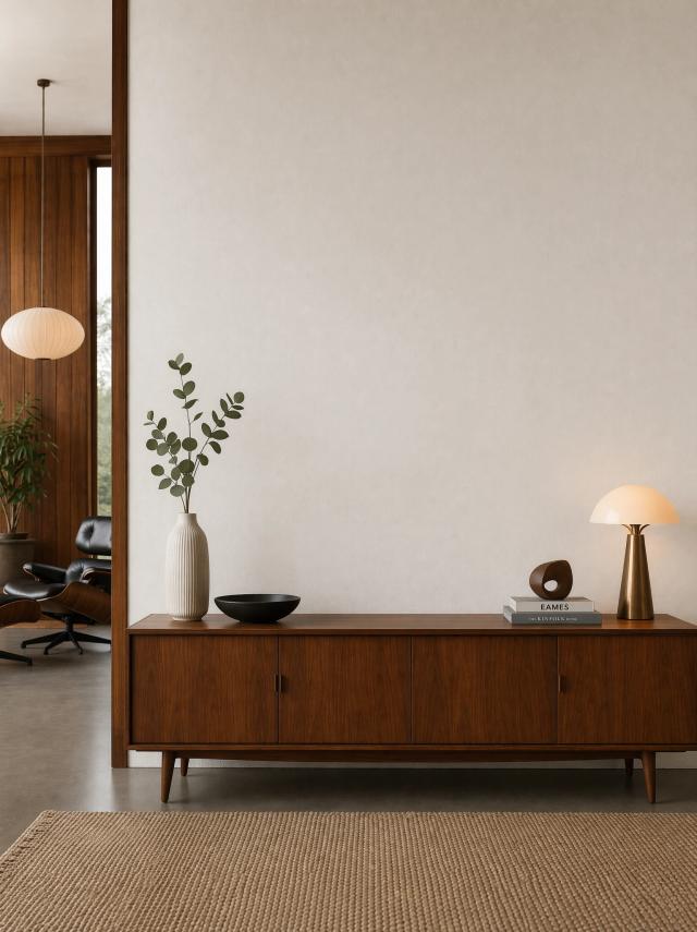 Wall art mockups with lamps