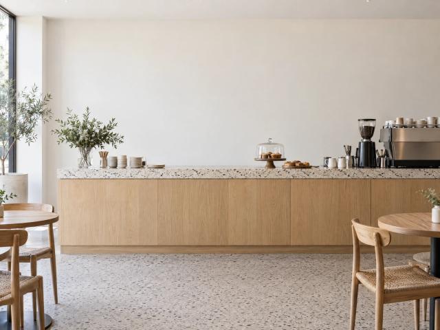 Café counter wall